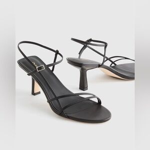 NWB - Quince -  Italian Leather 70mm Strappy Heel - Size 8